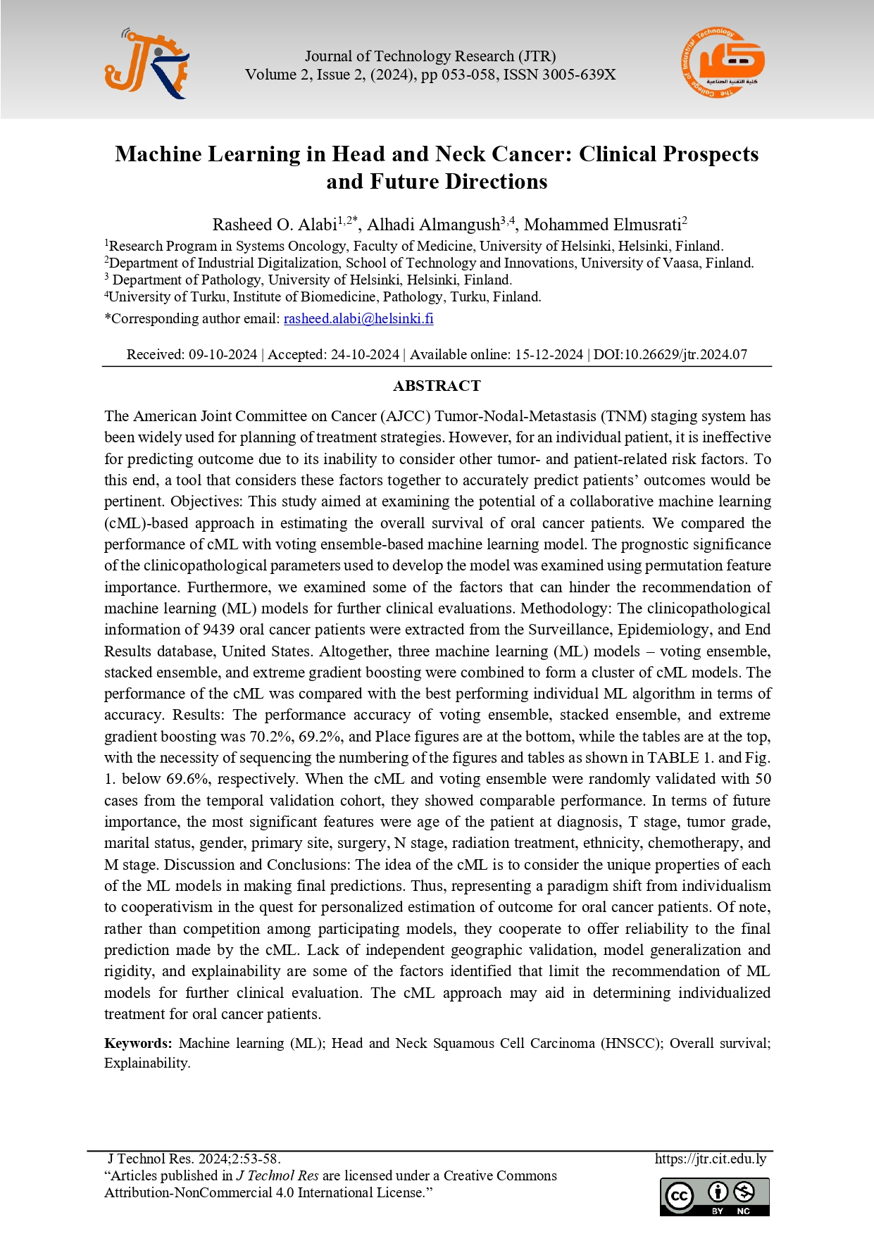 Machine Learning in Head and Neck Cancer: Clinical Prospects and Future Directions